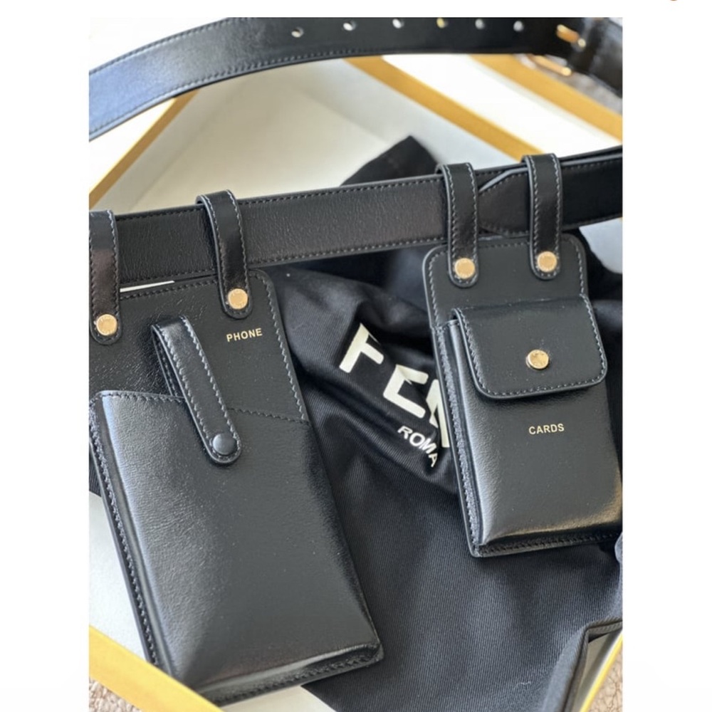 *Negotiable* Fendi multi accessory leather belt size medium, never worn